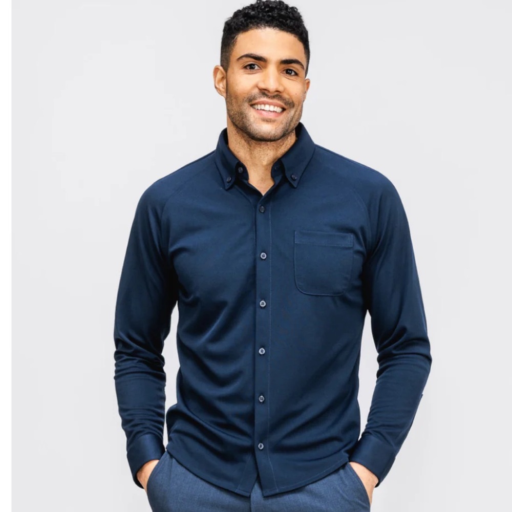 Ministry of Supply Apollo RaglanSport Dark Blue Casual Shirt. Size M . New